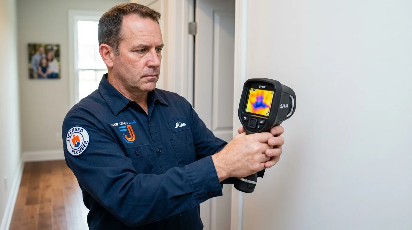 Thermal imaging leak detection by Johns Plumbing LLC in Robbins